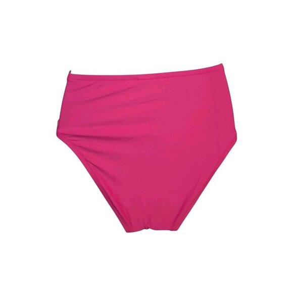 J Crew High Rise Full Coverage Bikini Bottom XS Fuchsia Pink Swim Beach NWT(883) - Picture 2 of 7